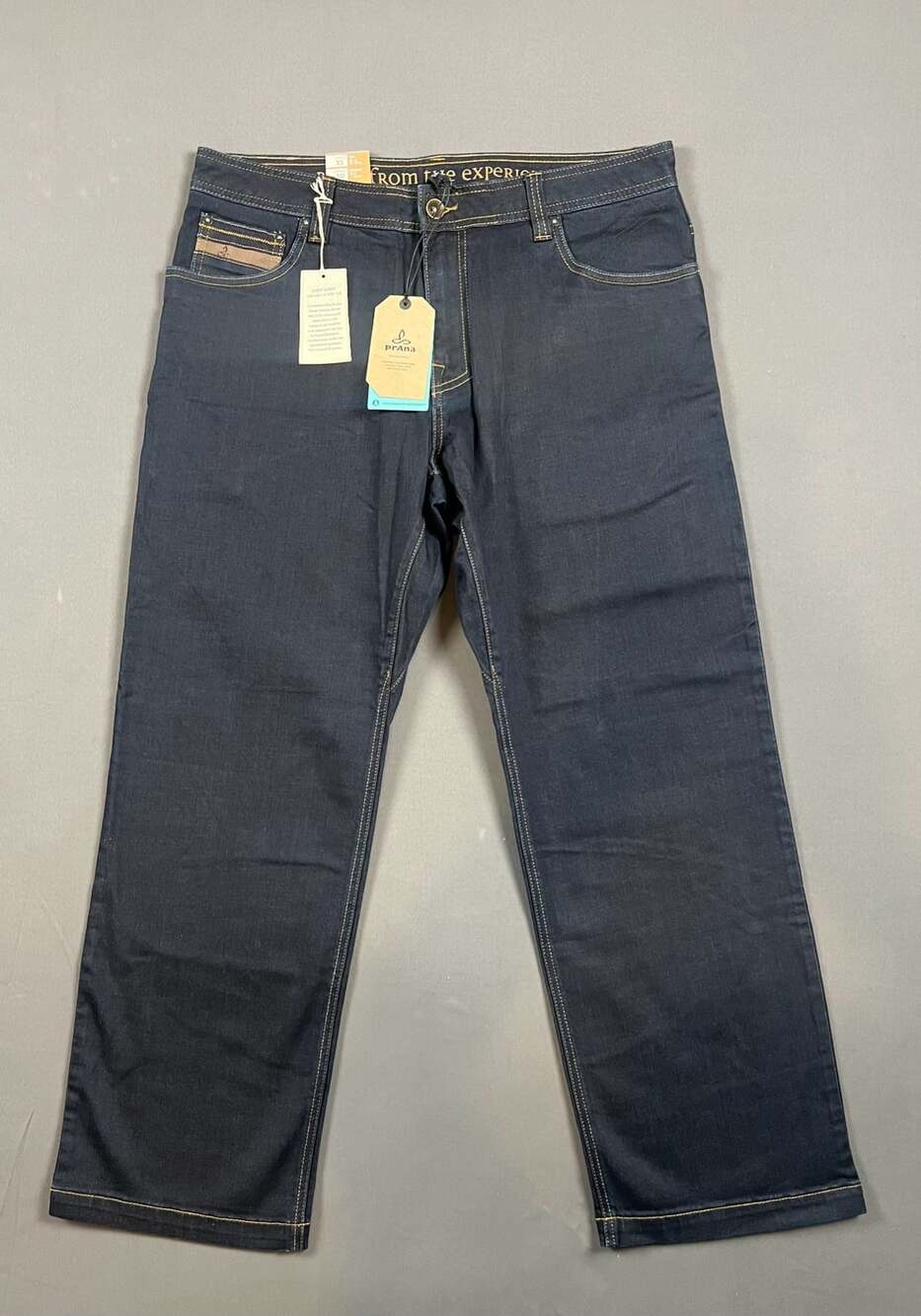 prAna Axiom Jean Size 35W x 30L Indigo Overdye Organic Denim